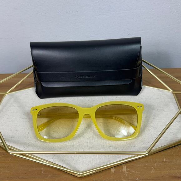 New Isabel Marant 55mm Square-Frame Tinted Sunglasses in Yellow main image 6